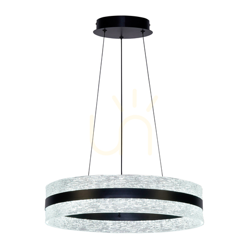 Verifica Pendul Italux Nelia LED negru sticlă transparentă 60 cm PND-45283-BK