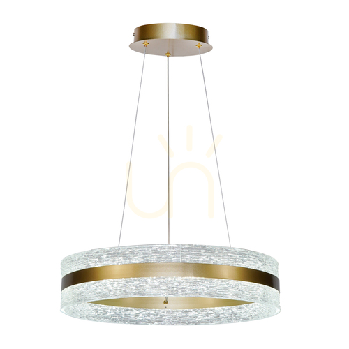 Verifica Pendant LED Italux Nelia aurie, sticlă transparentă, 60 cm, PND-45283-GD