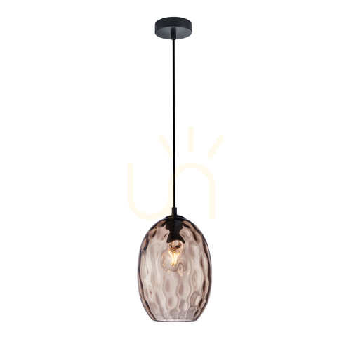Verifica Pendul Italux Novala negru sticlă E27 18 cm PND-3031-1-BK-CF