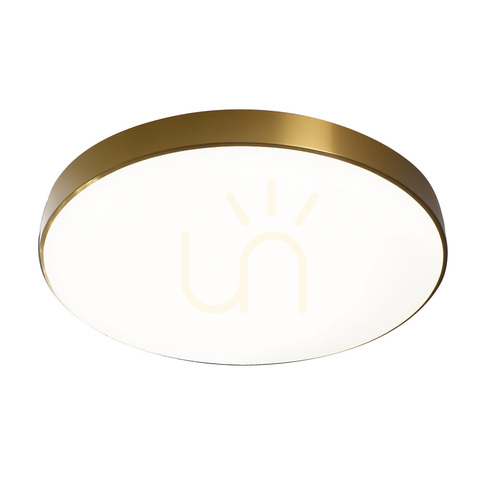 Verifica Plafon LED Italux Ateia auriu 40 cm IP44 PLF-53472-GD