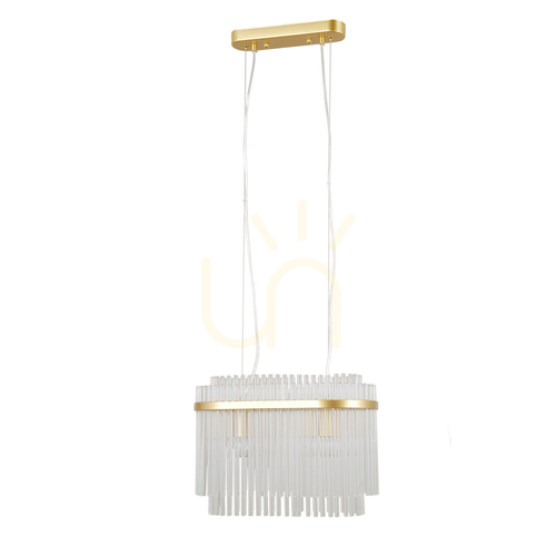 Verifica Pendul Italux Gold Bonte 2xE27 sticlă transparentă aurie PND-40929-2A-GD
