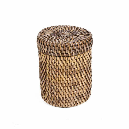 Verifica Coș de răchită rattan maro natural 12x9x9 cm Baskets