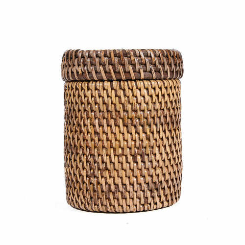 Verifica Coș de răchită rattan maro natural 12x9x9 cm Baskets