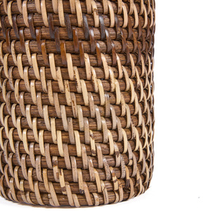Suport pentru periuțe Bazar Bizar Colonial, ratan împletit, maro natural, 9x9x12 cm small 2