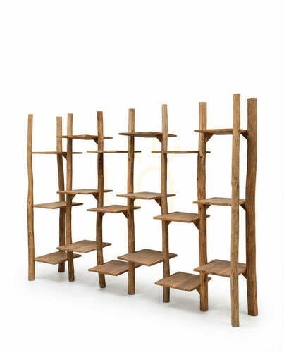 Verifica Raft Bazar Bizar Fabulook Rack Natural lemn de tec recuperat 298x58x221 cm