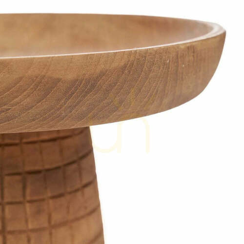 Verifica Bol pentru prăjituri din rădăcină de tec Kotak-Kotak 24 cm, natural