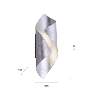 Lampă de perete NEVIS 9030-21 Silver 2xLED small 6