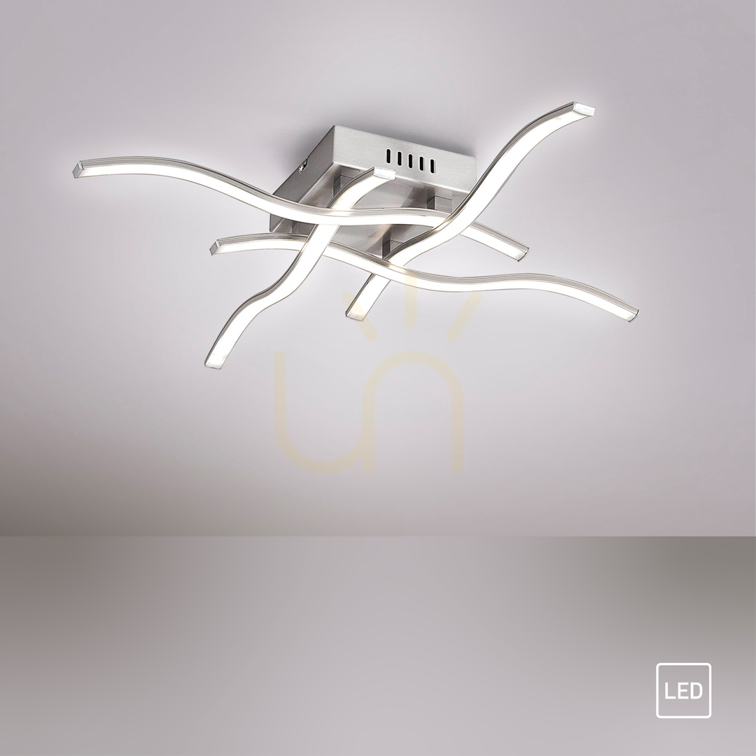 Afişa WAVE Plafond 15131-55 Argint 4xLED WAVE Plafond 15131-55 Argint 4xLED