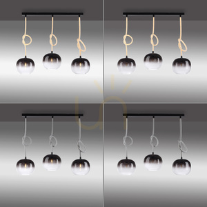 Pendul Paul Neuhaus LUMA 2411-18 negru-alb, 3 × E27 cu cablu iluminat small 14