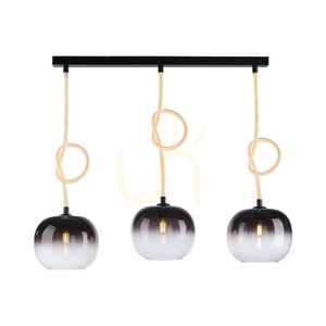 Pendul Paul Neuhaus LUMA 2411-18 negru-alb, 3 × E27 cu cablu iluminat small 17