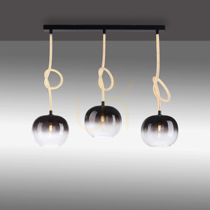 Pendul Paul Neuhaus LUMA 2411-18 negru-alb, 3 × E27 cu cablu iluminat small 5