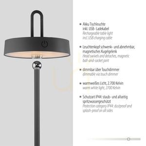 Lampă de grădină AMAG 19310-18 negru 1xLED small 3