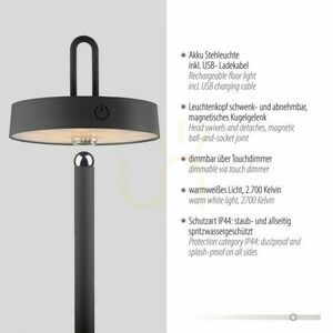 Lampă de grădină AMAG 19311-18 negru 1xLED small 6