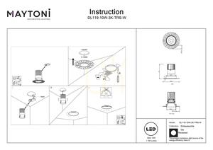 Corp de iluminat încastrat DIP DL119-10W-3K-TRS-W Maytoni small 6
