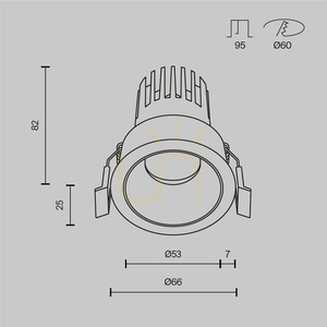 Corp de iluminat încastrat DIP DL115-10W-2.7K-B Maytoni small 7