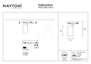 VUORO PRO TR251-30W2.7-5K-W reflector de bară Maytoni small 8