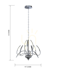 Lampă suspendată cromată HAMPTON 5326-1201 Aviano small 1