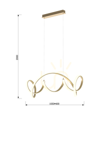 Lampă suspendată TORONTO aurie 7095-0115 Aviano small 3