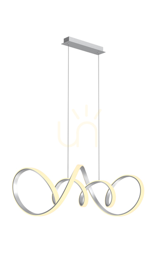 Verifica Lampă suspendată TORONTO argintie 97 cm 7095-0163 Aviano
