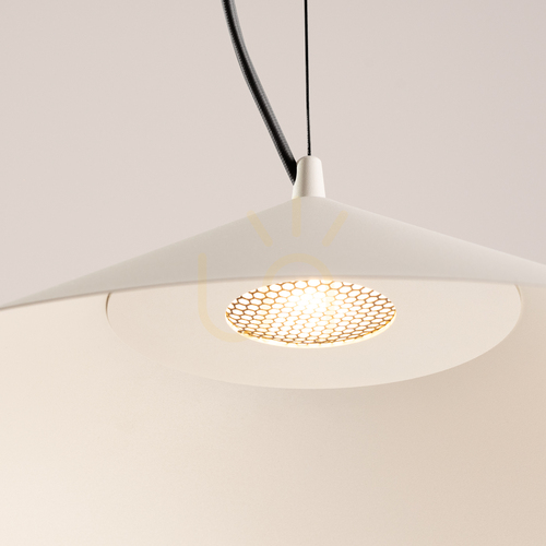 Verifica Lampă suspendată Thoro FINT bej, LED 3000 K, Ø50 cm