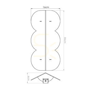 Lampă de perete BISCUIT roz small 8