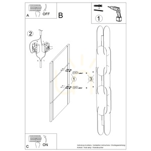 CHAIN 91 galben LED lampă de perete 4000K small 5