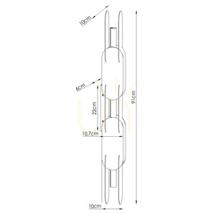 CHAIN 91 roz LED 4000K lampă suspendată small 5