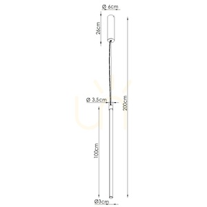TRANG 75 Sage LED 4000K lampă suspendată small 6