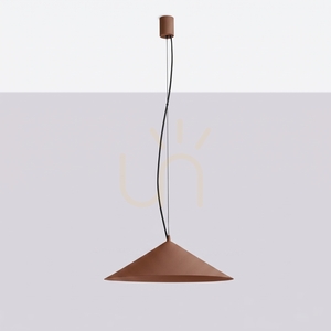 Lampă suspendată Thoro FINT mocca, con Ø 50 cm, LED 7,5 W 1070 lm 3000 K, dimabilă TRIAC small 7