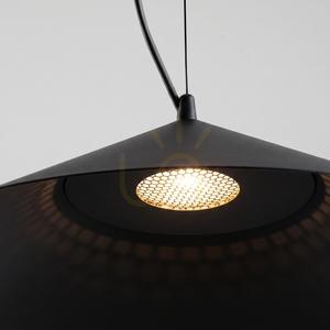 Lampă suspendată FINT, neagră, LED 4000K small 4