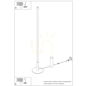 Lampă de podea TRANG negru 3000K small 7