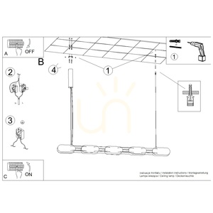 CHAIN 158 maro LED 3000K lampă suspendată small 6