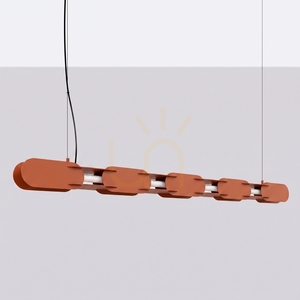 Lampă suspendată Thoro CHAIN 158 roșu ocru LED 4000 K TH.1043 small 1