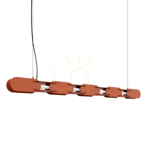 Lampă suspendată Thoro CHAIN 158 roșu ocru LED 4000 K TH.1043 small 0
