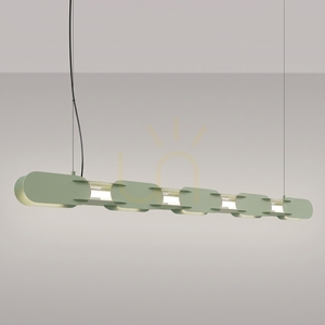 Lampă suspendată CHAIN 158 verde salvie LED 4000 K small 2