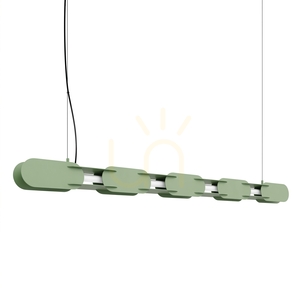 Lampă suspendată CHAIN 158 verde salvie LED 4000 K small 0