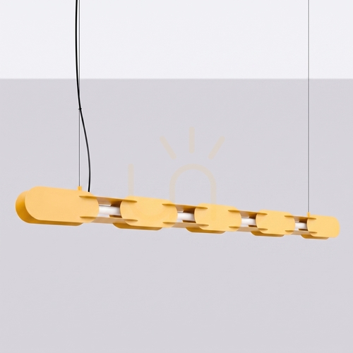 Verifica Lampă suspendată liniară CHAIN 158 Thoro TH.1049 galbenă LED 19,9 W 2355 lm 4000 K