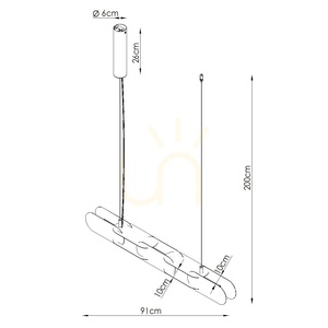 CHAIN 158 roz LED 4000K lampă suspendată small 5