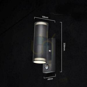 V-TAC GU10 lampă de perete pentru exterior GU10 senzor aluminiu sus jos IP44 negru VT-10175PIR 3 ani garanție 4 V-TAC GU10 lampă de perete pentru exterior GU10 senzor aluminiu sus jos IP44 negru VT-10175PIR 3 ani garanție small 4