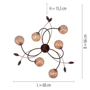 Plafond GRETA 6398-48 Rugină 6xG9 small 7