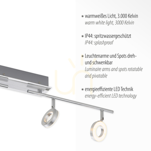 Plafon SILEDA 6786-96 Argint 4xLED small 3