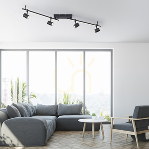 BARIK plafon 6525-18 negru 5xGU10 small 2