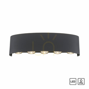 Aplică LED Paul Neuhaus CARLO 9489-13, antracit, 27 cm, IP54 small 1