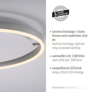 Plafonieră LED RITUS 15391-95 Zuma Line, argintie, 39,3 cm small 4