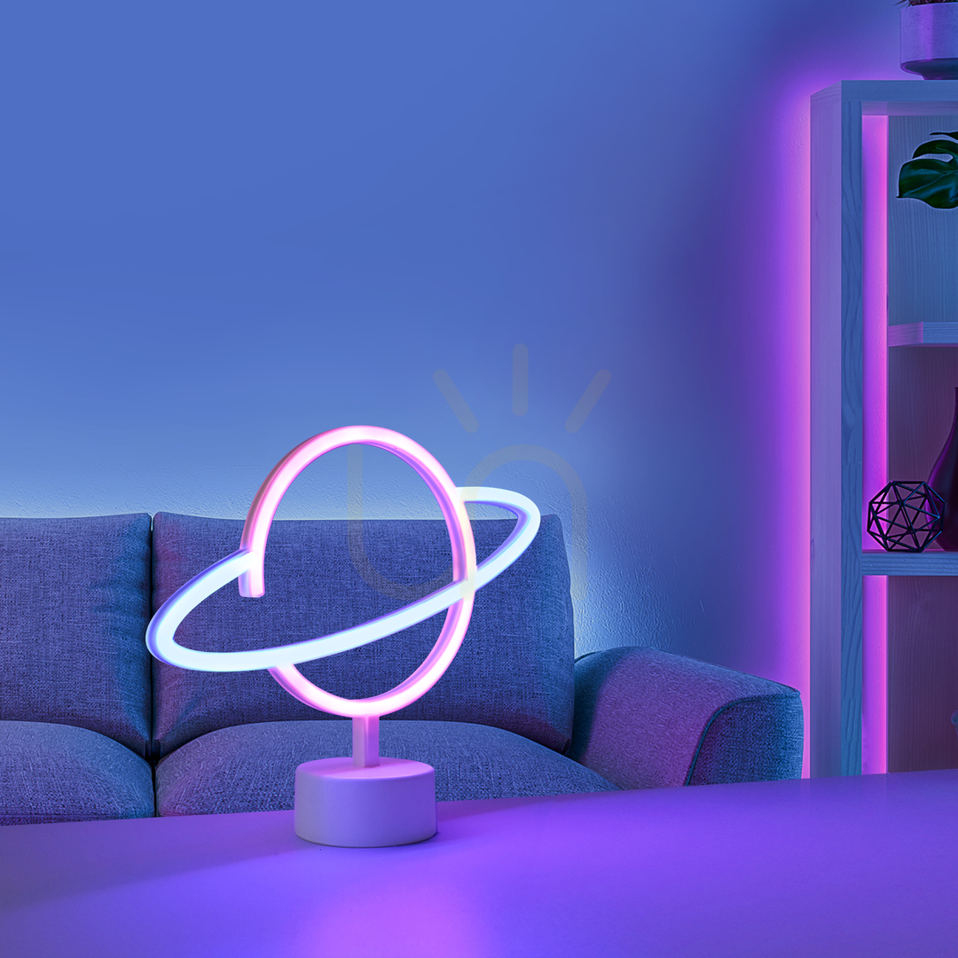previzualizare NEON-SATURN 85029-70 Lampă de masă Multicolor 1xLED NEON-SATURN 85029-70 Lampă de masă Multicolor 1xLED
