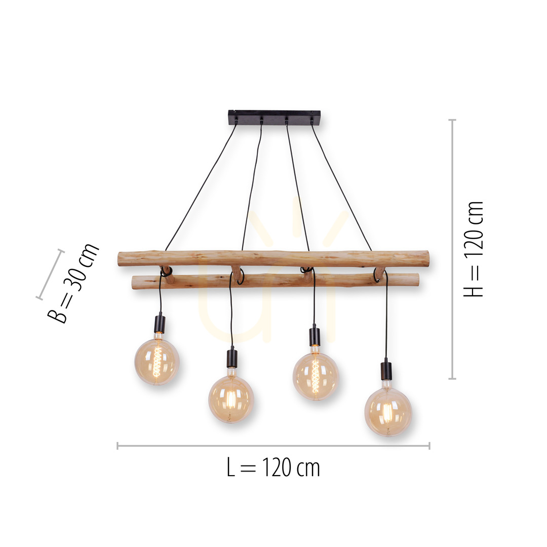 previzualizare EDGAR Lampă suspendată 15025-18 negru 4xE27 EDGAR Lampă suspendată 15025-18 negru 4xE27