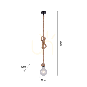 Lampă suspendată ROPE 15481-18 Brown 1xE27 small 7