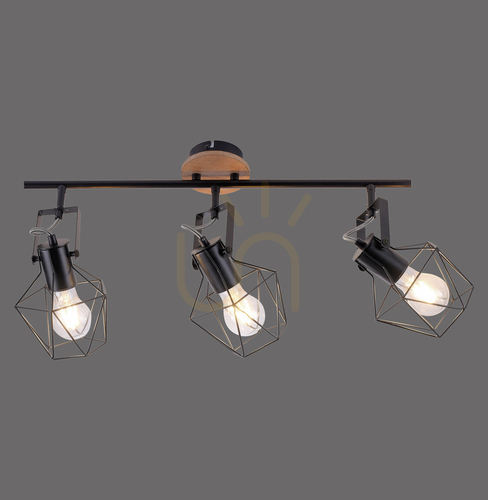 Verifica Plafond JARO 15673-78 Negru 3xE27