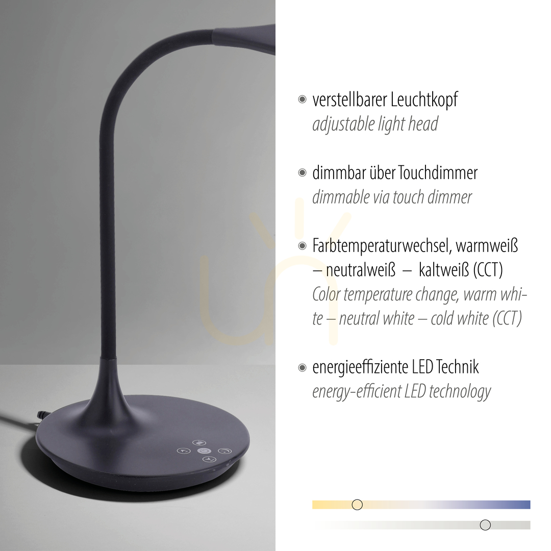 Afişa Lampă de masă RAFAEL 13061-18 negru 1xLED Lampă de masă RAFAEL 13061-18 negru 1xLED