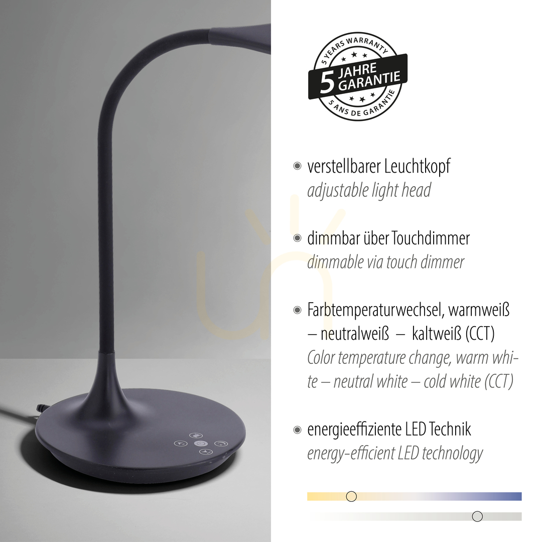 Spectacol Lampă de masă RAFAEL 13061-18 negru 1xLED Lampă de masă RAFAEL 13061-18 negru 1xLED
